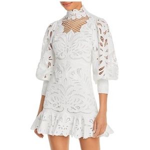alice + olivia Yazmin Fit Flare Eyelet Dress